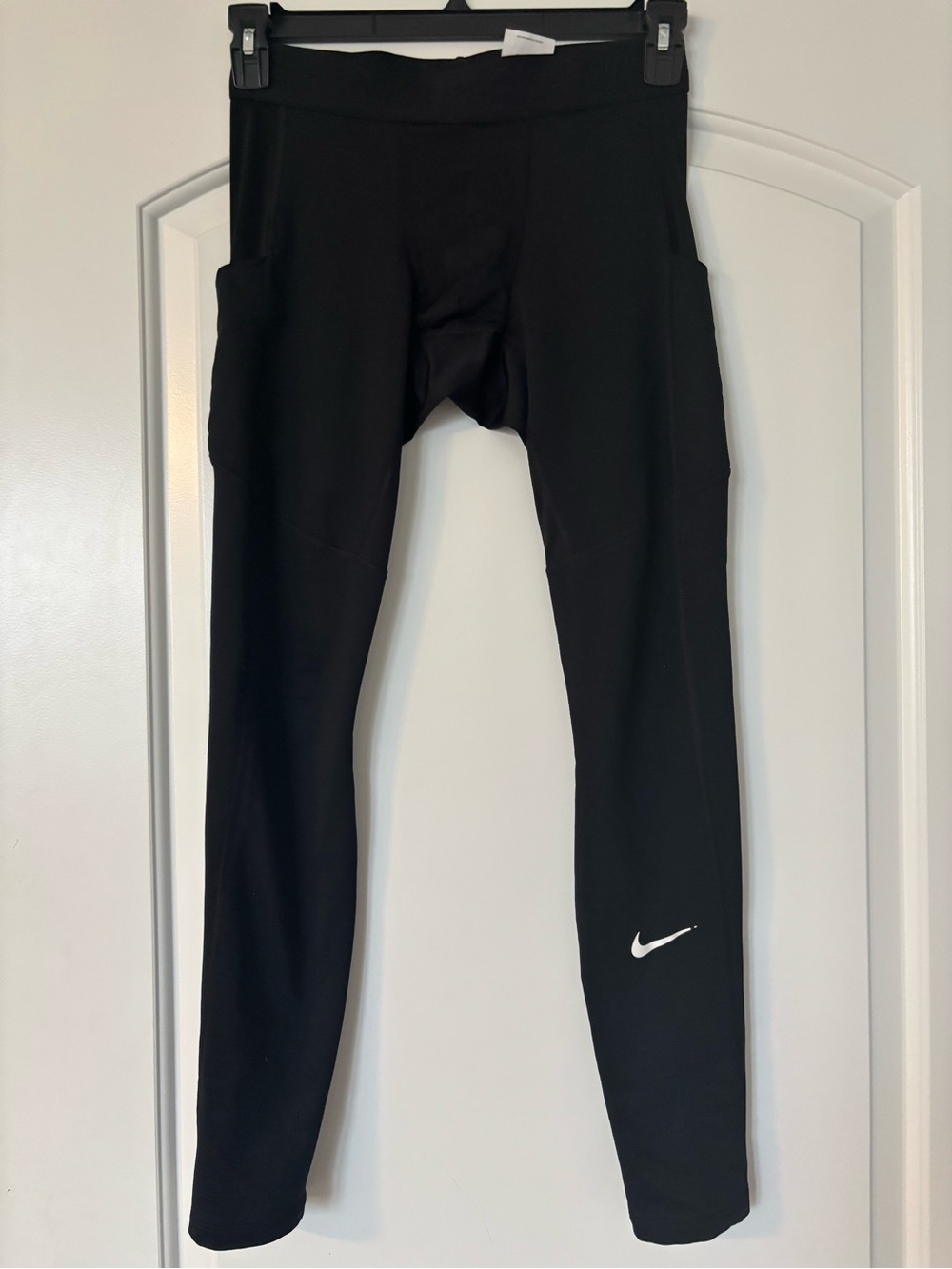 • Nike Pro Mens Dri-FIT Running Training Compression Tights Black w/ Pockets M